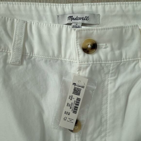 NWT Madewell The Barrel Leg Utility Pant in Garment Dyed Twill White NU693 Sz 2 - Picture 3 of 10
